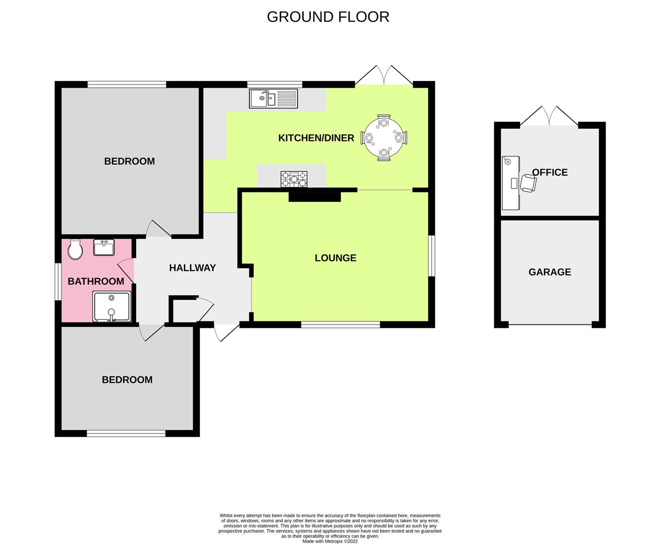 Floor Plan | Bungalow - Detached | Adur Avenue, Worthing | For Sale